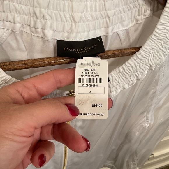 Donna Karan white silky bomber style jacket. Brand New with tags! - Picture 3 of 9